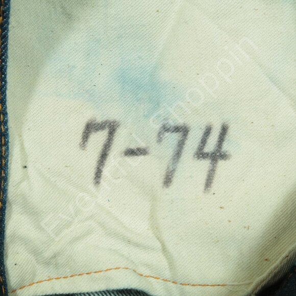 Vintage Levis 505 Big E Selvedge Jeans Mens 33 Blue Deadstock 60s Denim USA - Picture 13 of 16